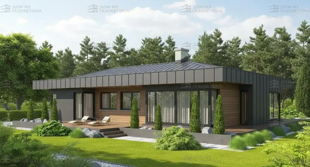 Проект Одноэтажный дом 16 на 15, 149 м2