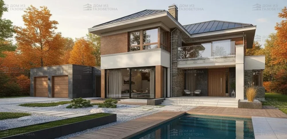 Проект Двухэтажный дом 15 на 18, 261 м2