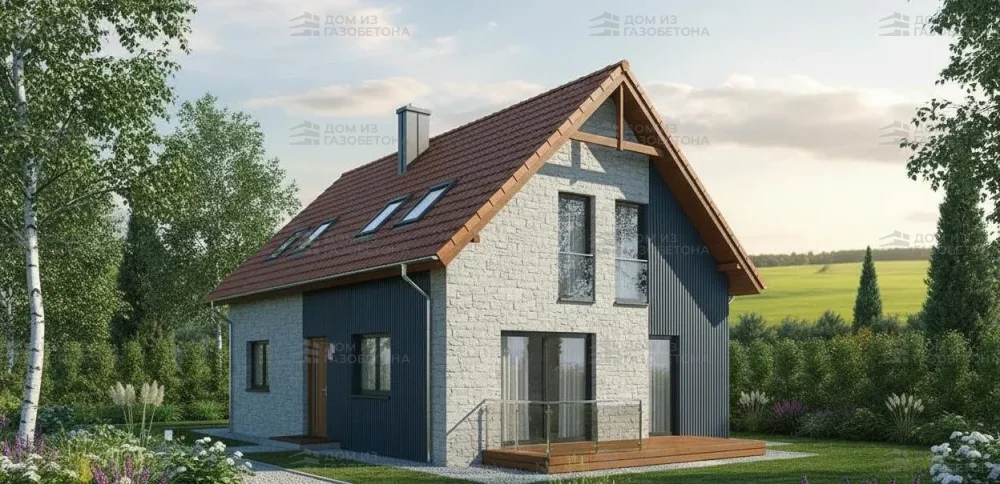 Проект Двухэтажный дом 13 на 15, 181 м2