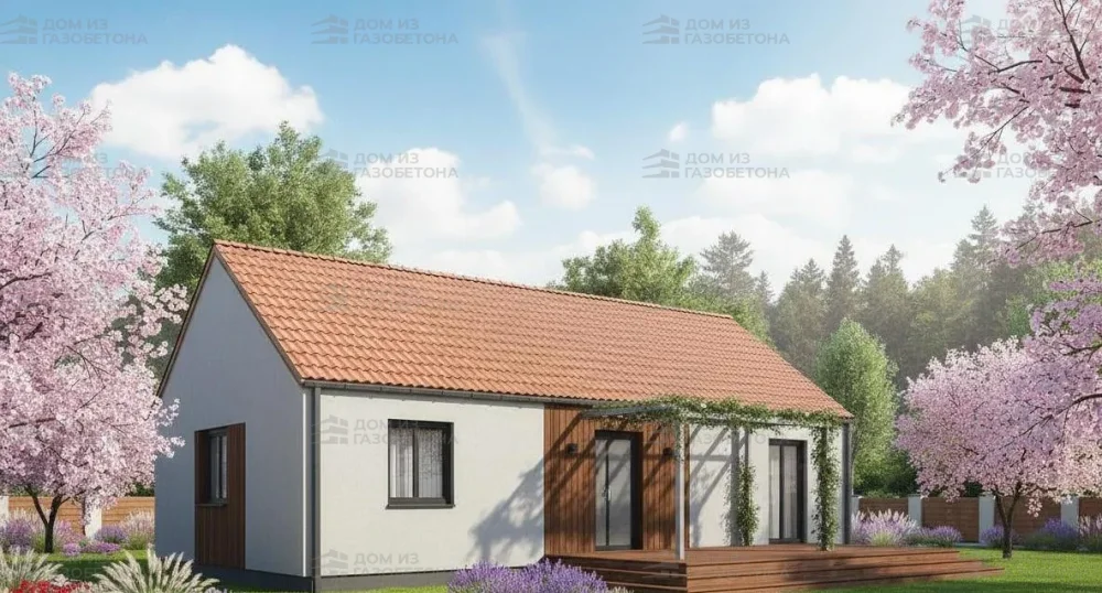 Проект Одноэтажный дом 12 на 9, 86 м2