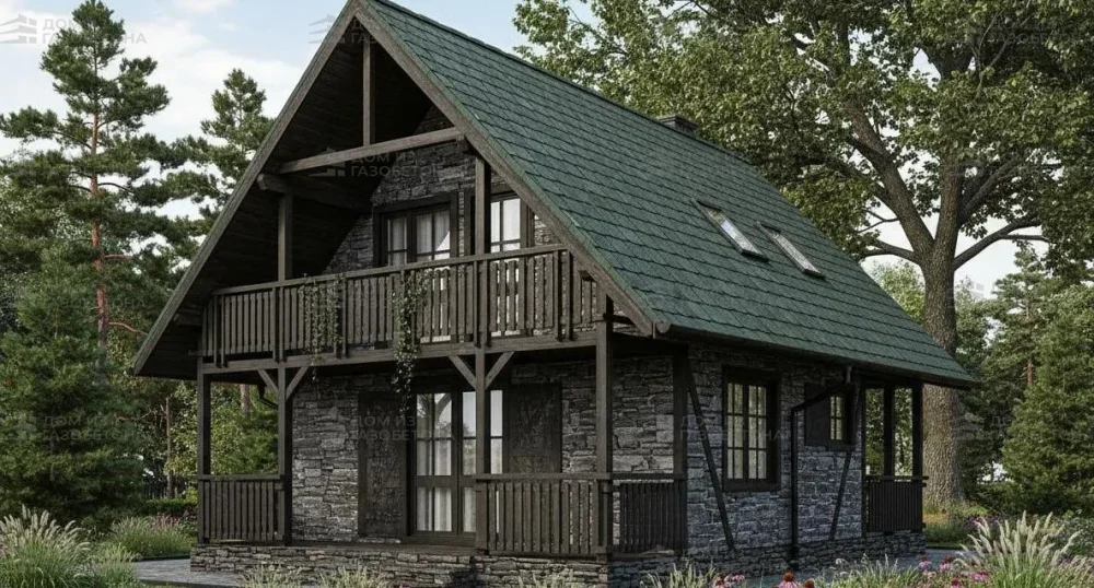 Проект Двухэтажный дом 14 на 11, 97 м2