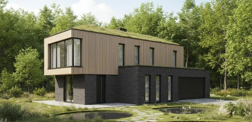 Проект Двухэтажный дом 15 на 15, 236 м2