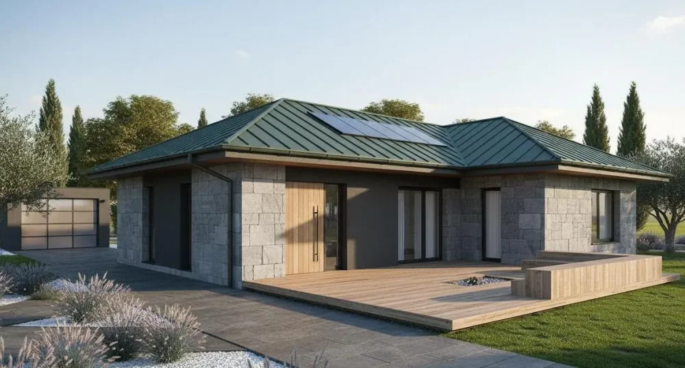 Проект Одноэтажный дом 17 на 18, 159 м2