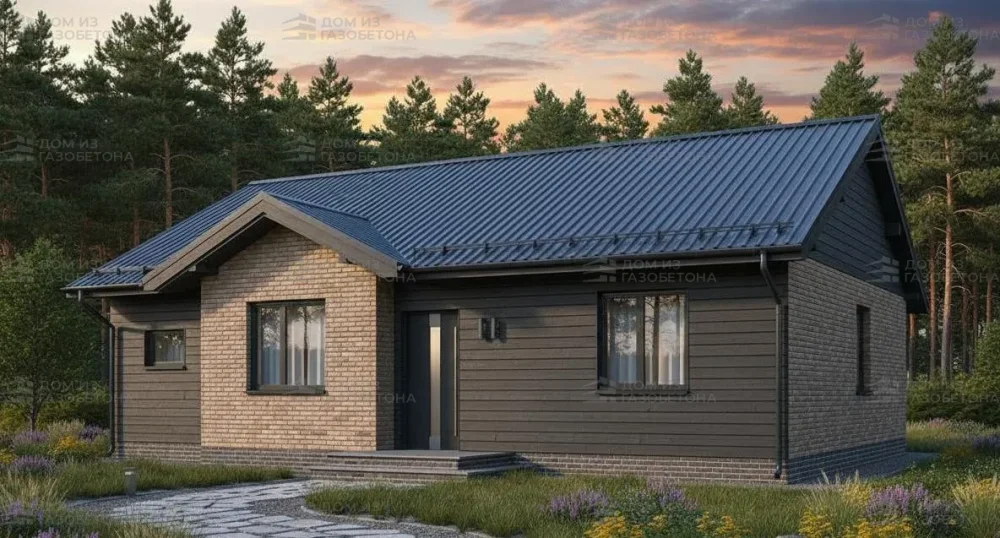 Проект Одноэтажный дом 11 на 12, 100 м2