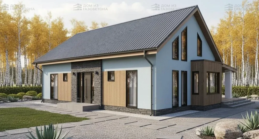 Проект Одноэтажный дом 14 на 11, 106 м2