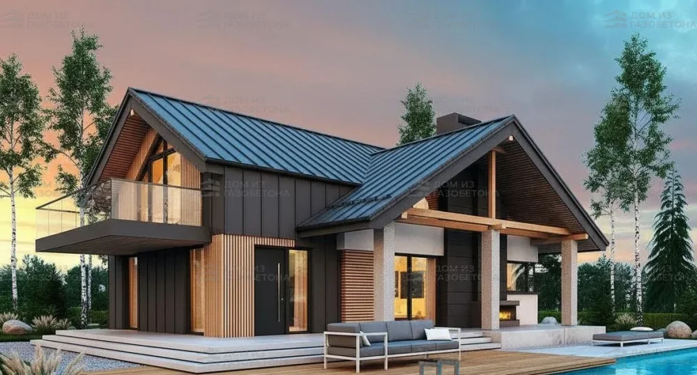 Проект Двухэтажный дом 16 на 12, 164 м2