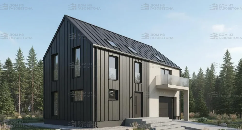 Проект Двухэтажный дом 11 на 13, 136 м2