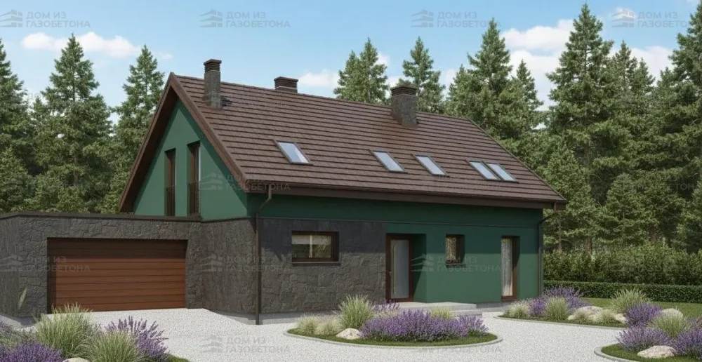 Проект Двухэтажный дом 14 на 11, 177 м2