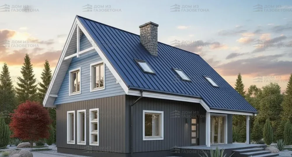 Проект Двухэтажный дом 12 на 15, 155 м2